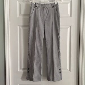 Jonathan Simkhai Blue/Ivory Striped Pants - Size 4